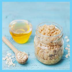 oats face scrub to exfoliate skin